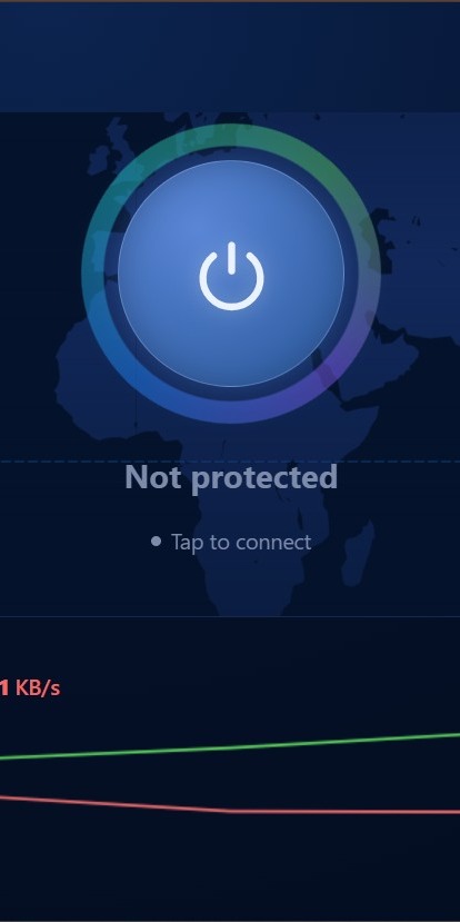 SAAS VPN app connect screen